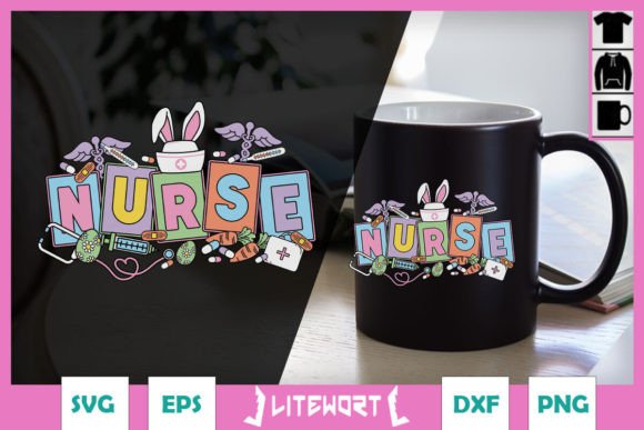 Easter Nurse SVG: Retro Graphics for Crafts