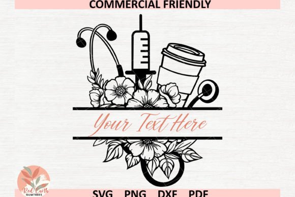 Floral Nurse Stethoscope: Graphics for Crafts