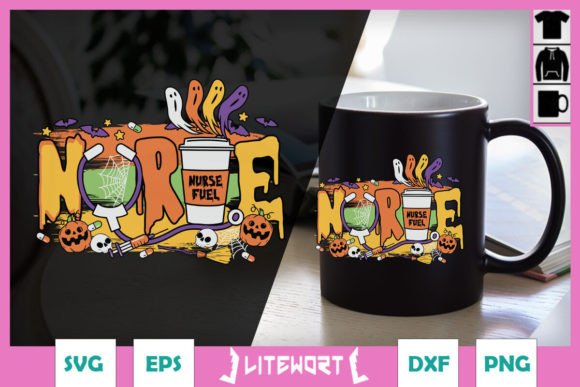 Halloween Nurse Spooky Nurse SVG: Graphics for Crafts