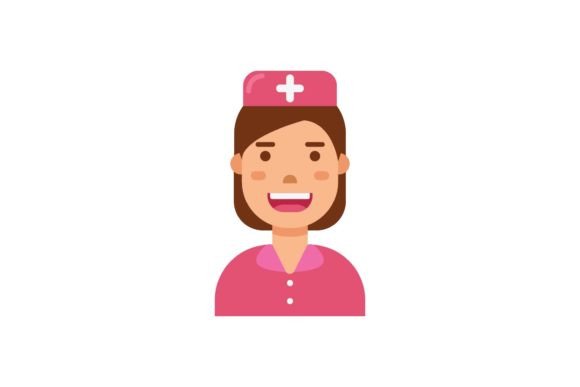 Nurse Red Avatar Icon: Graphics and Icons for Editors