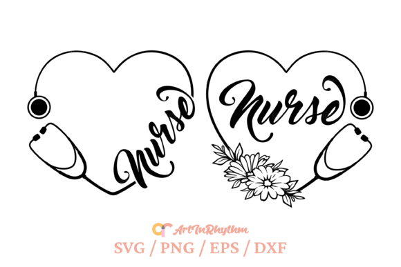 Nurse SVG: Heart Stethoscope Graphics for Crafts