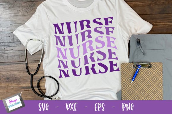Nurse SVG Stacked Design for Crafts & Graphics