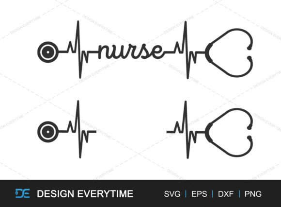 Nurse Typography SVG: Graphics for Crafts