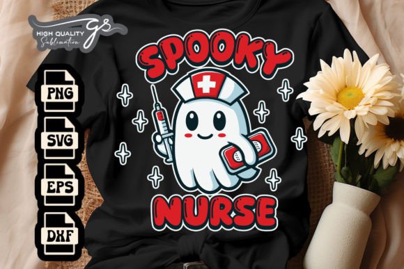 Retro Halloween Nurse Ghost SVG for Crafts & Graphics