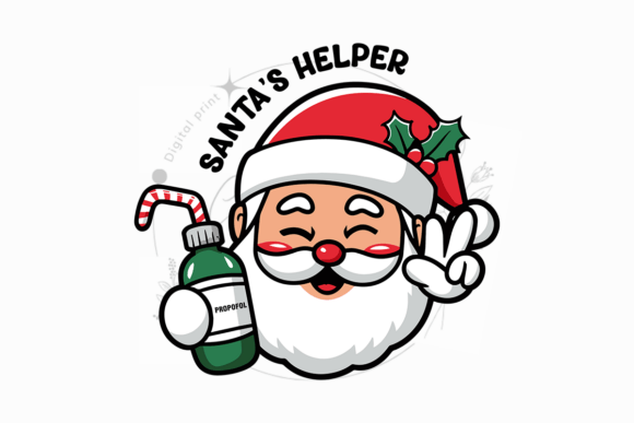 Santa's Helper ICU Nurse Graphics for Crafts
