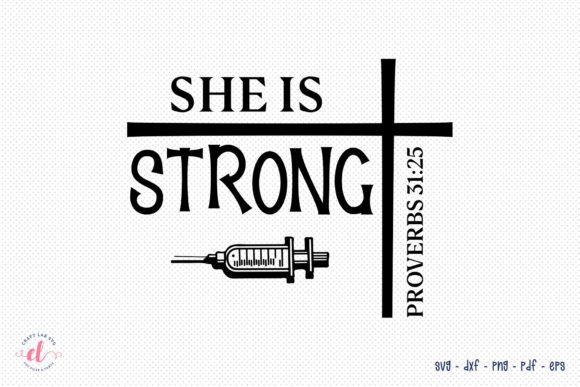 She is Strong: Nurse SVG for Crafts & Graphics
