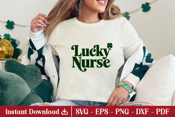 St Patrick’s Day Lucky Nurse Graphics for Crafts