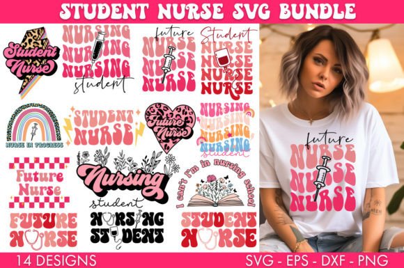 Student Nurse SVG Bundle: Graphics for Crafts